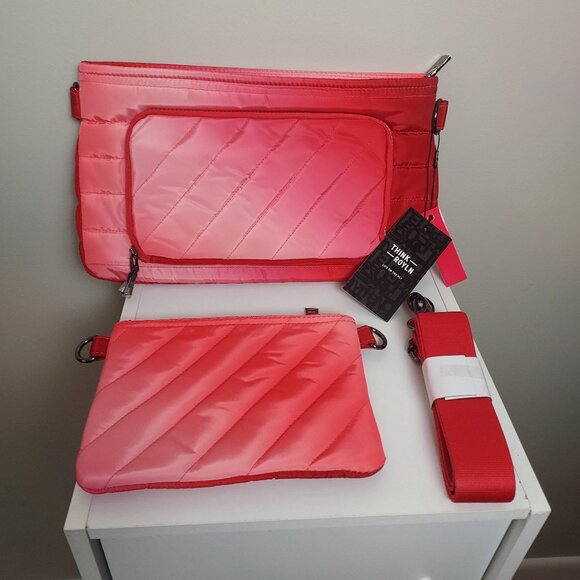 THINK ROYLN quilted crossbody bag with matching pouch. - Picture 1 of 4